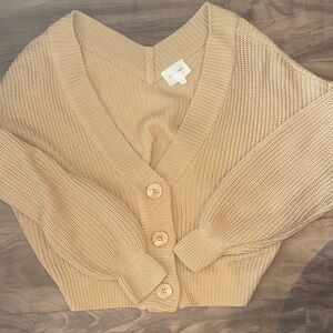Line and dot Cardigan Sweater
